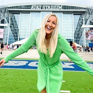 Green, lightweight dress